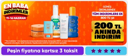 GüNEŞ ürünleriNDE 800 TLYE 200TL KUPON indirimİ