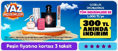 Tüm İndirimlere Ek 300 TL Anında İndirim*