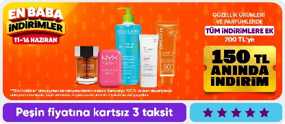 Güzellik ürünleri ve parfümlerde 150 TL anında indirim