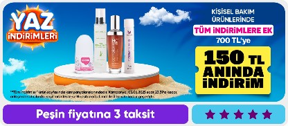 kişisel bakım ürünlerinde 700 TL'ye 150 TL Kupon