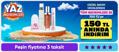 Tüm İndirimlere Ek 150 TL Anında İndirim*
