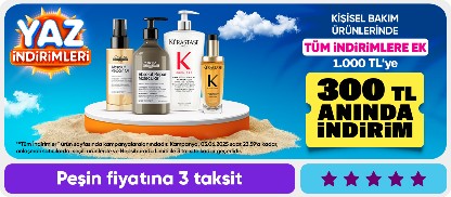 Tüm İndirimlere Ek 300 TL Anında İndirim*