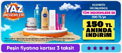 TÜM İNDİRİMLERE EK 150 TL ANINDA İNDİRİM
