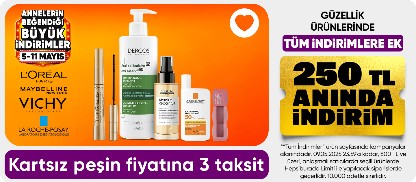 Tüm İndirimlere Ek 250 TL Anında İndirim