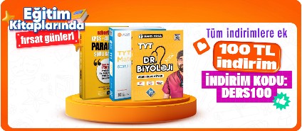 TÜM İNDİRİMLERE EK 100 TL İNDİRİM İNDİRİM KODU: DERS100