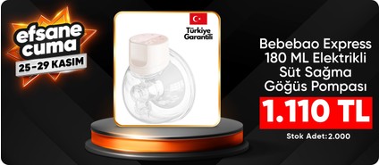 Bebebao Express 180 ML Elektrikli Süt Sağma Göğüs Pompası