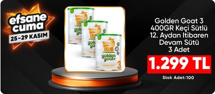 Golden Goat Golden Goat 3 400GR Keçi Sütlü | 12. Aydan Itibaren Devam Sütü x 3 Adet