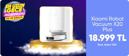 Xiaomi Robot Vacuum X20 Plus Beyaz