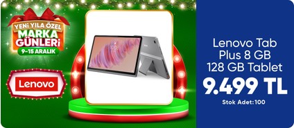 Lenovo Tab Plus 8GB 128GB 11.5" Dahili JBL Hoparlörlü + Kýlýf ZADX0144TR