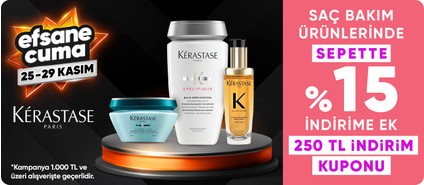 Kerastase saç bakım Ürünlerinde %15 İndirim + Seyahat Boy Ürün Hediye