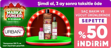 Urban Care Saç Bakım ve Vücut Ürünlerinde 100 TL Üzerine Sepette %50 İndirim