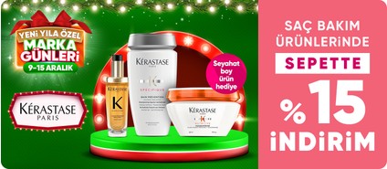 Kerastase saç bakım rünlerinde Sepette %15 İndirim + Seyahat boy ürün hediye