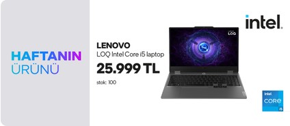 LOQ Intel Core i5 laptop 25.999 TL