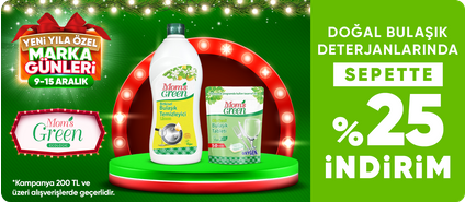 Mom's Green Doğal Bulaşık Deterjanlarında 200 TL'ye Sepette %25 İndirim