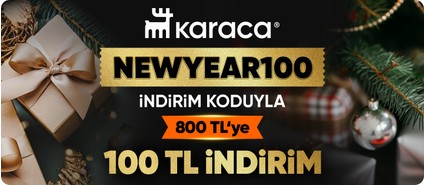 NEWYEAR100 koduyla Karaca yılbaşı ürünleri 800 TL 100 TL indirim