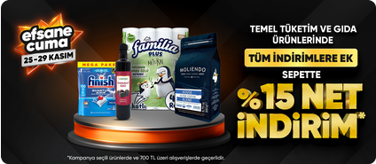 Süpermarkette 700 TL'ye ek %15 indirim kampanyası