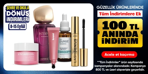 Tüm İndirimlere Ek  100 TL İndirim