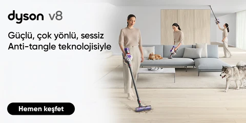 Dyson v8 Güçlü, çok yönlü, sessiz Anti-tangle teknolojisiyle