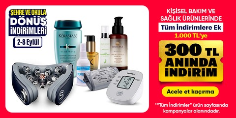 tüm indirimlere ek "1000 TL'ye 300 TL indirim