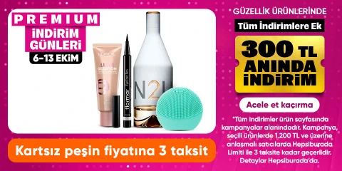 Güzellik ürünlerinde tüm indirimlere sepette 300 TL indirim
