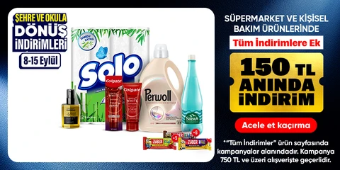 Süpermarket ürünlerinde 750tlye 150tl indirim