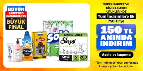Süpermarket ve Kişisel Bakım kategorilerinde 750 TL'ye 150 TL indirim kampanyası 