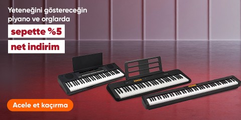 Yeteneğini göstereceğin piyano ve orglarda  sepette %5 net indirim