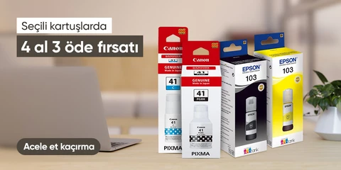 Seçili Kartuşlarda 4 al 3 öde Kampanyası