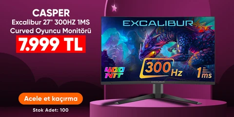 Casper Excalibur 27" 300HZ 1MS Curved Oyuncu Monitörü