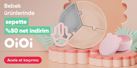 OiOi Bebek Ürünlerinde Sepette Net %50 İndirim