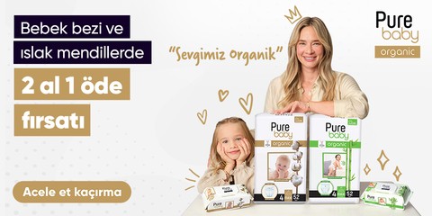 Pure Baby Bebek Bezi ve Islak Mendillerde 2 Al 1 Öde