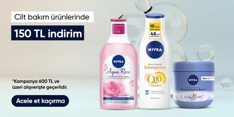 Cilt bakım ürünlerinde  600 TL'ye 150 TL indirim