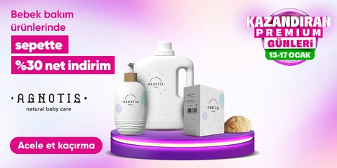 Agnotis Bebek Bakım Ürünlerinde Sepette Net %30 İndrim