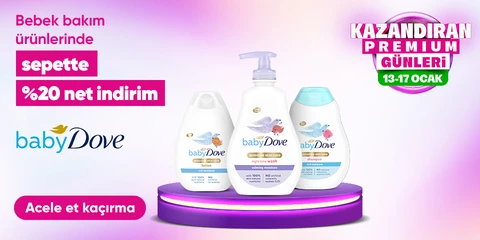 Baby Dove Bebek Bakım Ürünlerinde Sepette Net %20 İndirim