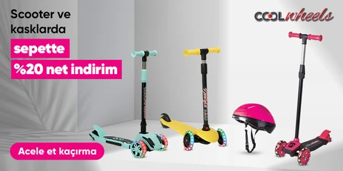 Cool Wheels Scooter ve Kasklarda Sepette Net %20 İndirim