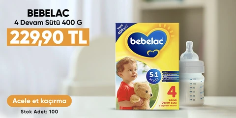 Bebelac 4 Devam Sütü 400 gr 1 Yaşından Itibaren 229,90 TL