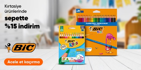 Bic Kırtasiye ürünlerinde sepette %15 indirim