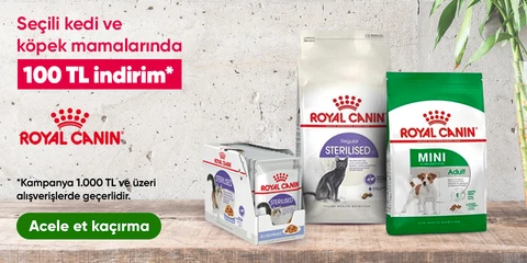 Seçili kedi ve köpek mamalarında  100 TL indirim*