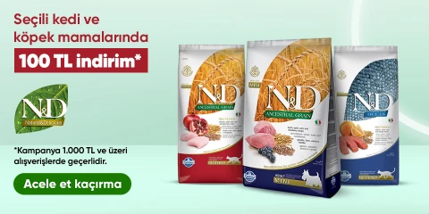 Seçili kedi ve köpek mamalarında  100 TL indirim*