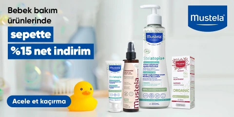 Mustela Bebek Bakım Ürünlerinde Sepette Net %15 İndirim