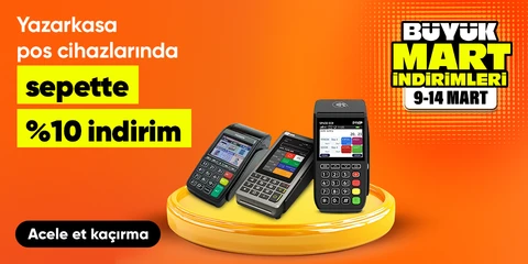 Yazarkasa pos cihazlarında sepette %10 indirim