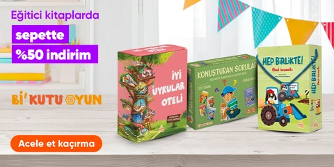 Eğitici kitaplarda sepette %50 indirim