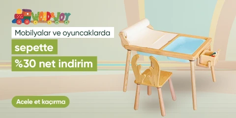 Wood & Joy Çocuk Mobilyalarında ve Oyuncaklarda Sepette Net %30 İndirim