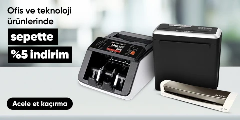 Ofis ve Teknoloji ürünlerinde sepette %5 indirim