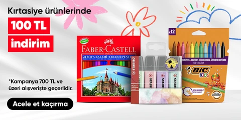 Kırtasiye ürünlerinde 100 TL indirim*