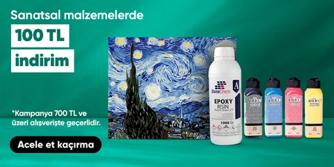 Sanatsal malzemelerde 100 TL indirim*
