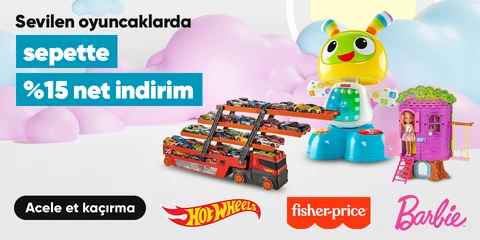 Seçili Hot Wheels, Barbie ve Fisher Price Markalı Oyuncaklarda Sepette Net %15 İndirim!
