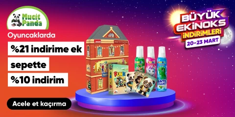 Mucit Panda Oyuncaklarında %21 İndirime Ek Sepette %10 İndirim