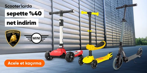 Mini Cooper & Lamborghini Scooterlarda Sepette Net %40 İndirim