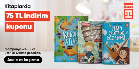 Kitaplarda  350 TL ve üzerine 75 TL indirim kuponu